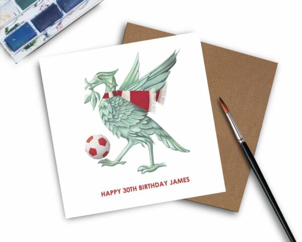Liverpool Birthday card Personalised