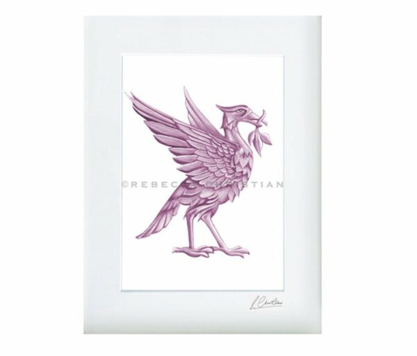 Pink Liverpool Liver Bird Art Print