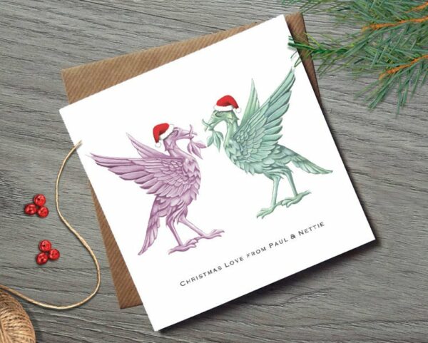 Liverpool Christmas Card personalised