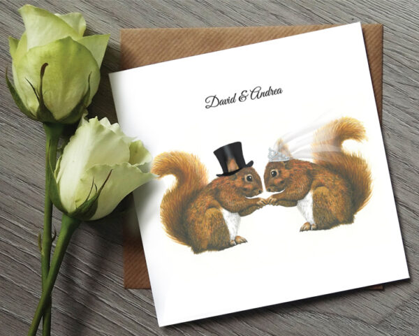 Squirrel wedding invitations
