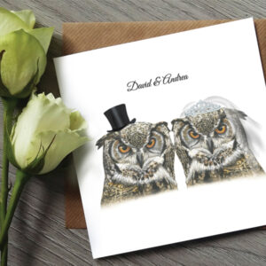 owl wedding invitations