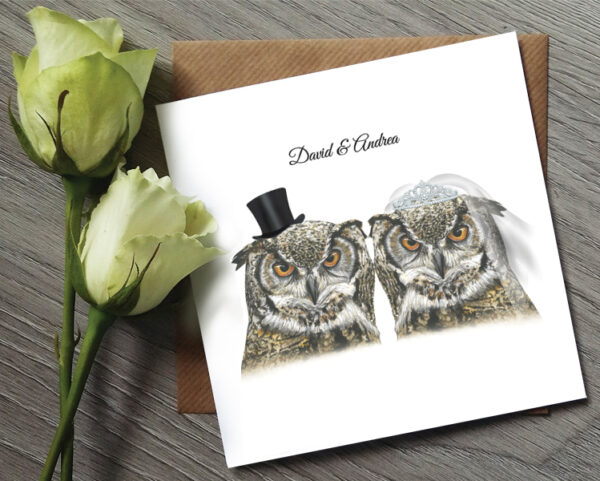 owl wedding invitations